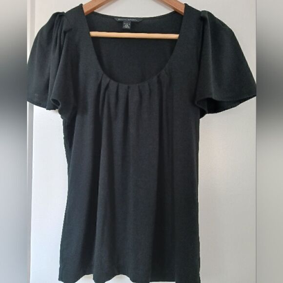 Banana Republic Flutter Sleeve Scoopneck Short Sleeved Blouse - Picture 2 of 8